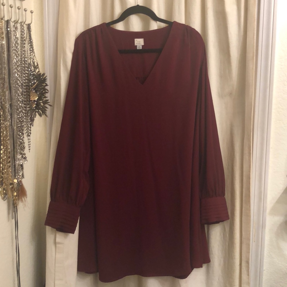 Wine tunic long top